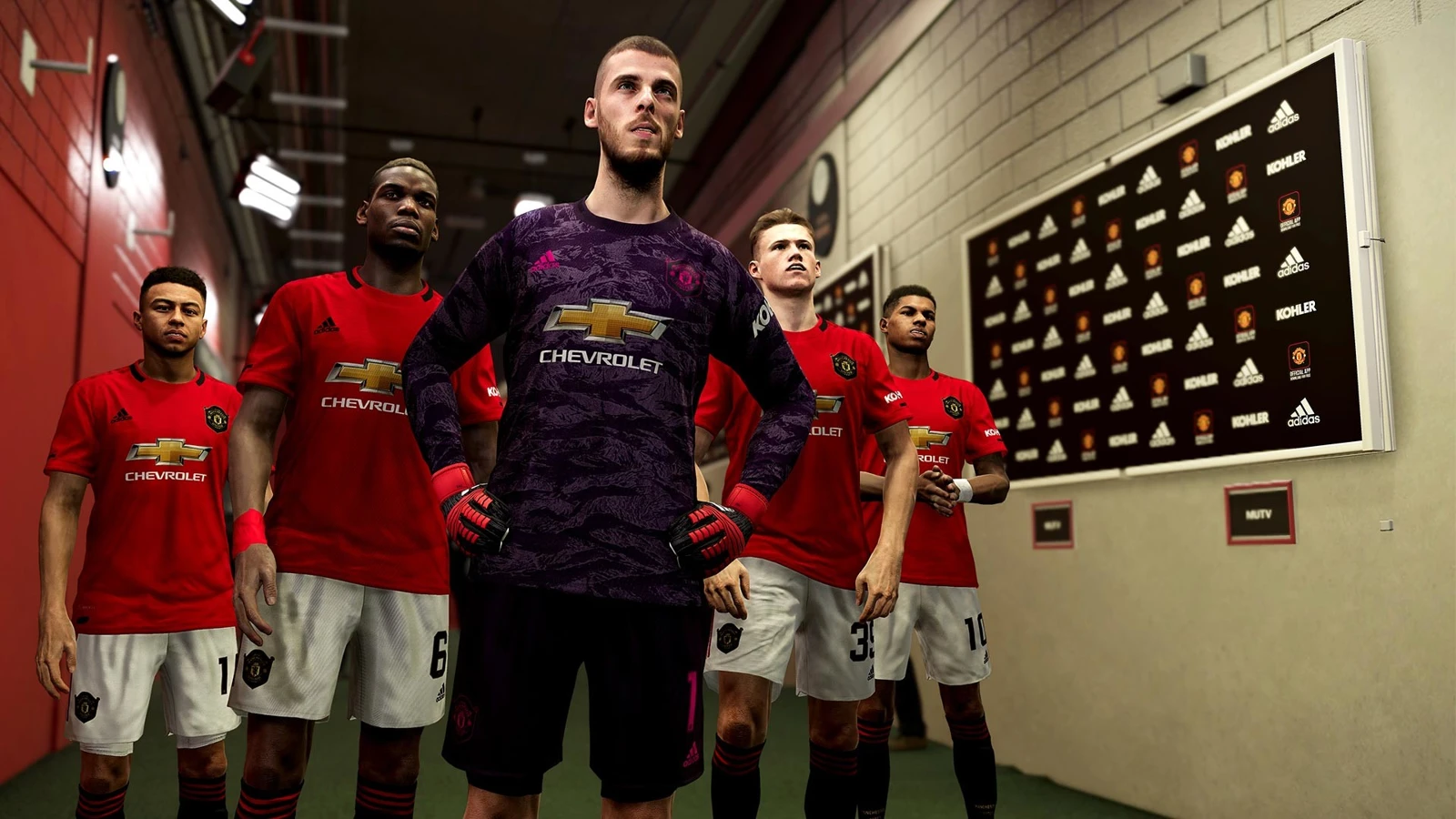 PES 2020 (PC) — Manchester United futbolchilari tunnelda