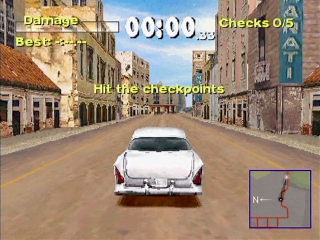 Driver 2 (2000, PS1) — kunduzgi ko‘chada nazorat nuqtalaridan o‘tish.