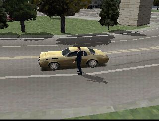 Driver 2 (2000, PS1) — Tanner mashinadan tushmoqda.