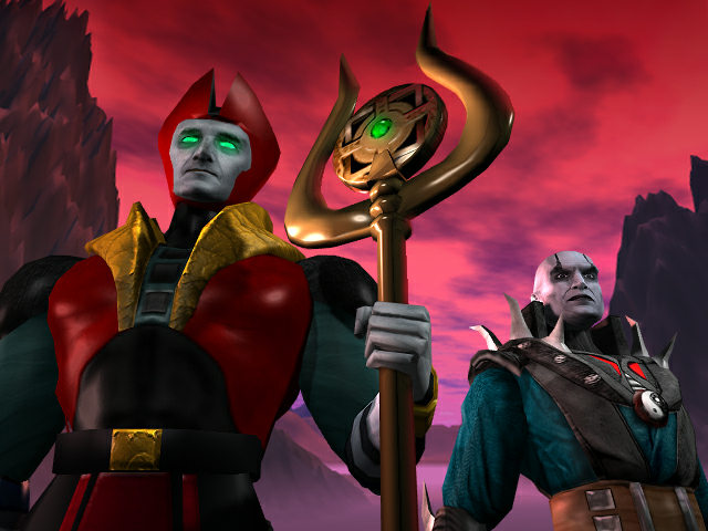 Mortal Kombat 4 — Shinnok va Quan Chi reklama renderi
