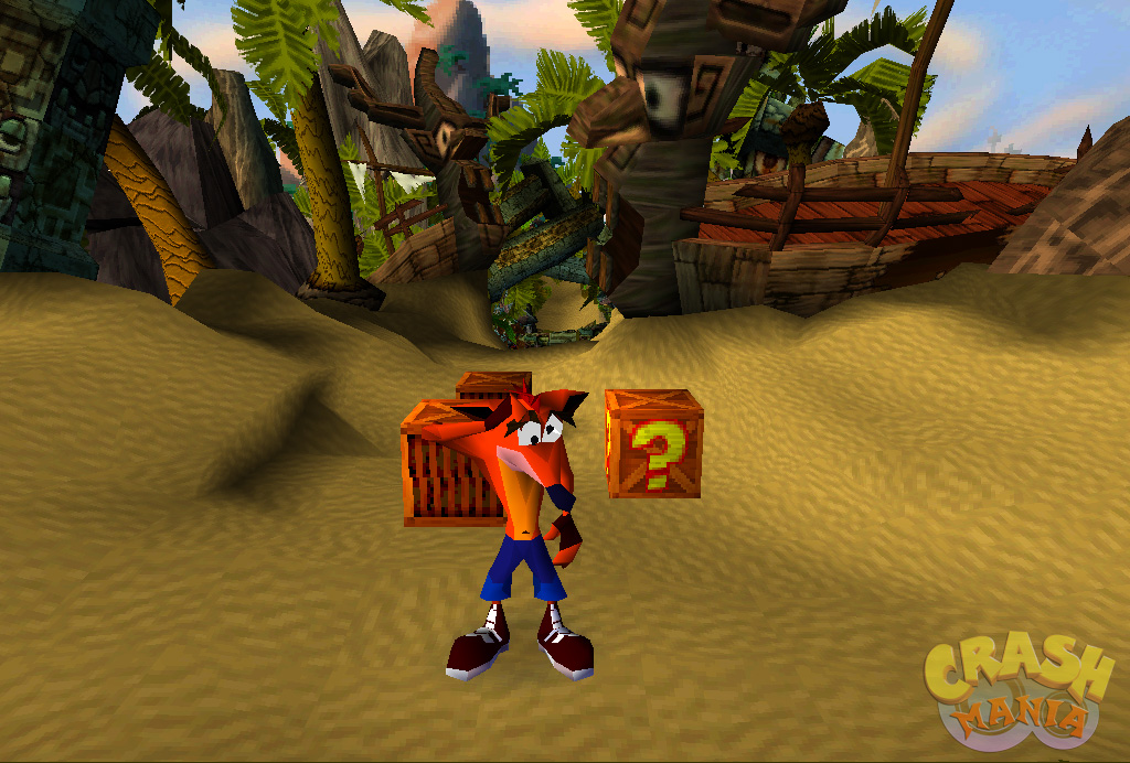 Crash Bandicoot (PS1, 1996) — N. Sanity Beach sohili