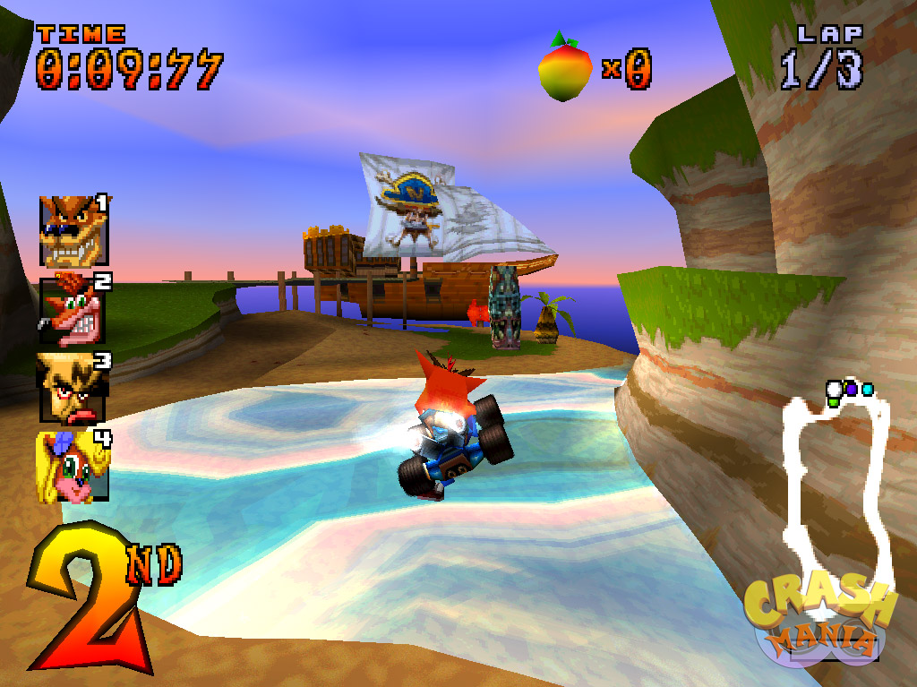 Crash Team Racing (PS1, 1999) — Crash Cove poygasi