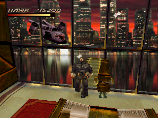Fighting Force (1997, PS1) — Hawk baland binodagi maydonda.