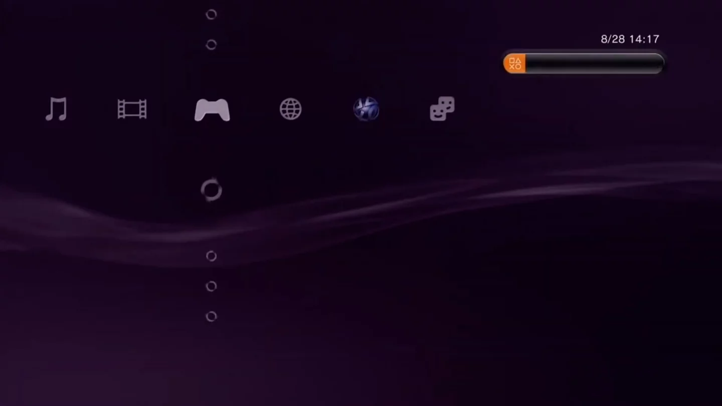 PS3 — XrossMediaBar bosh menyusi
