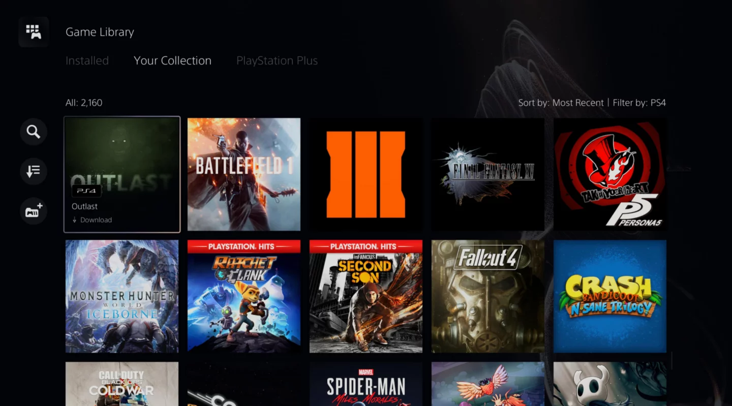 PS5 — o‘yinlar kutubxonasi