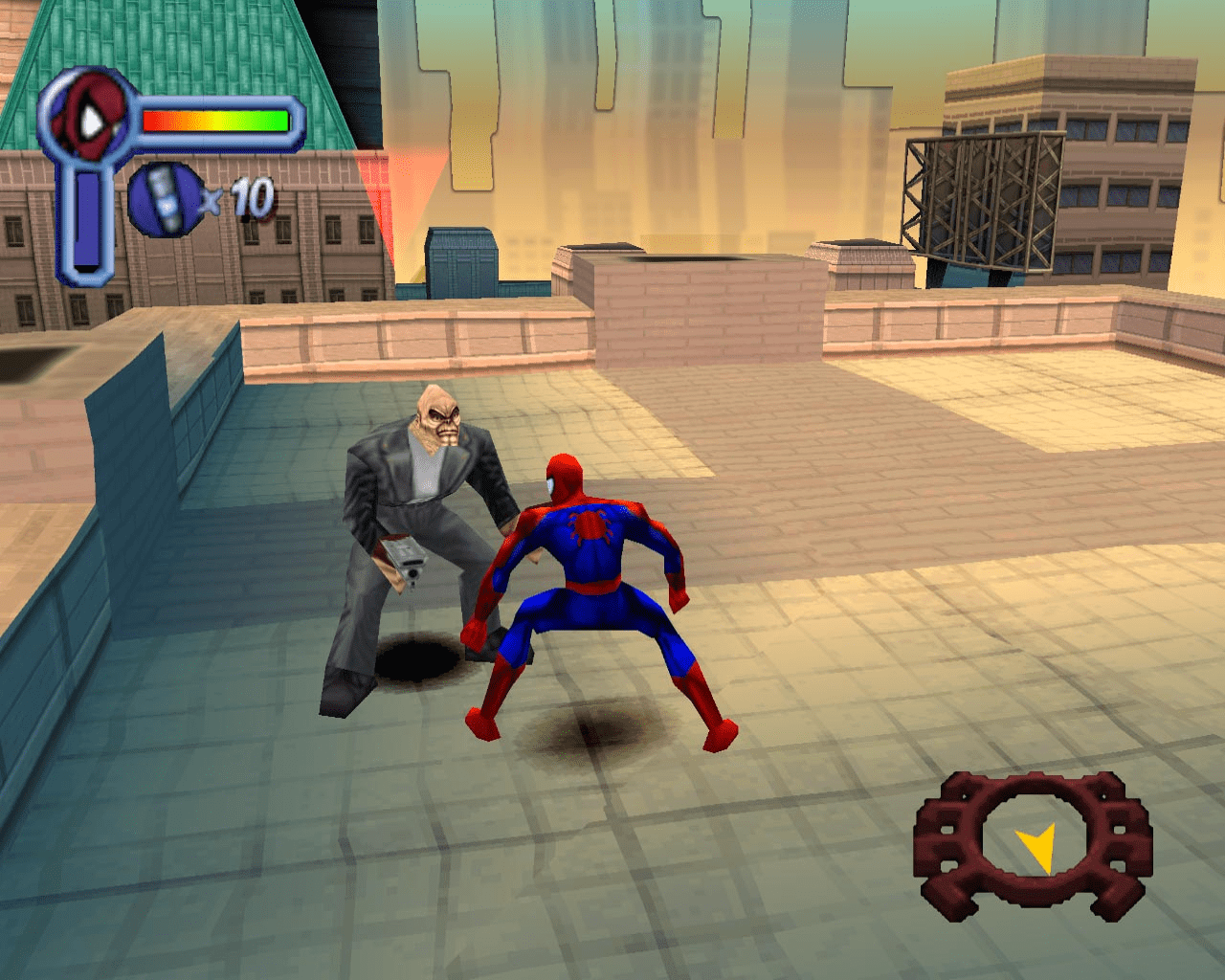 Spider-Man (2000) — tom ustidagi jang